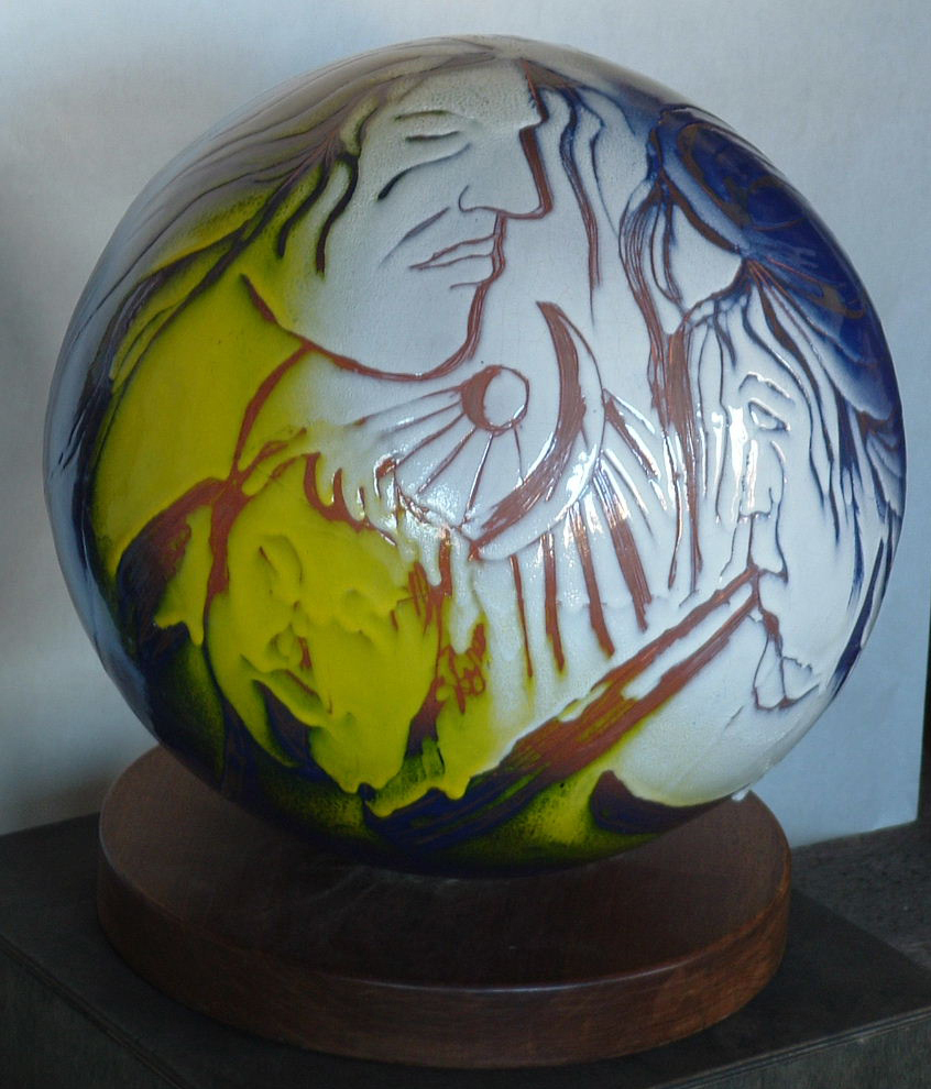 Il soffio della vita — Sfera in ceramica smaltata, diametro cm 50 — Arte Genova 2014