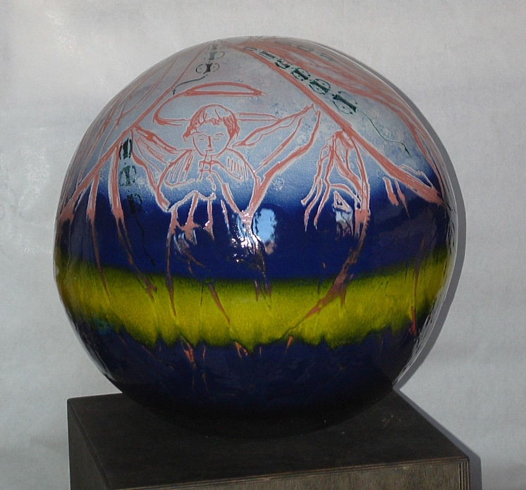 Canti e suoni — Sfera in ceramica smaltata, diametro cm 60 — Arte Genova 2014