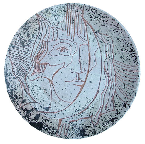 Pensieri — 2012 — piatto in maiolica, diametro cm 40