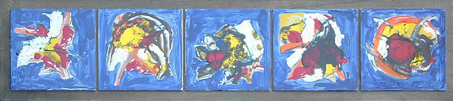 L’ape nel fiore — 2009 — pannello in ceramica smaltata, m 1,82 × cm 42. Donato dall’artista al Comune di Albissola Marina