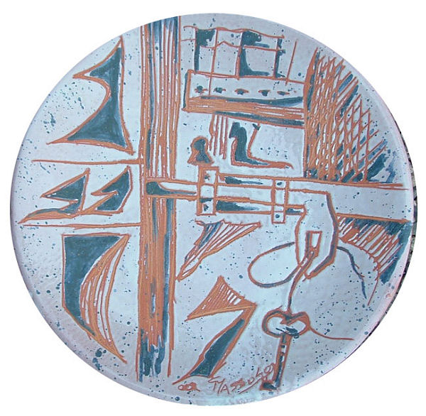 La chiave di lettura — 2012 — piatto in maiolica, diametro cm 40