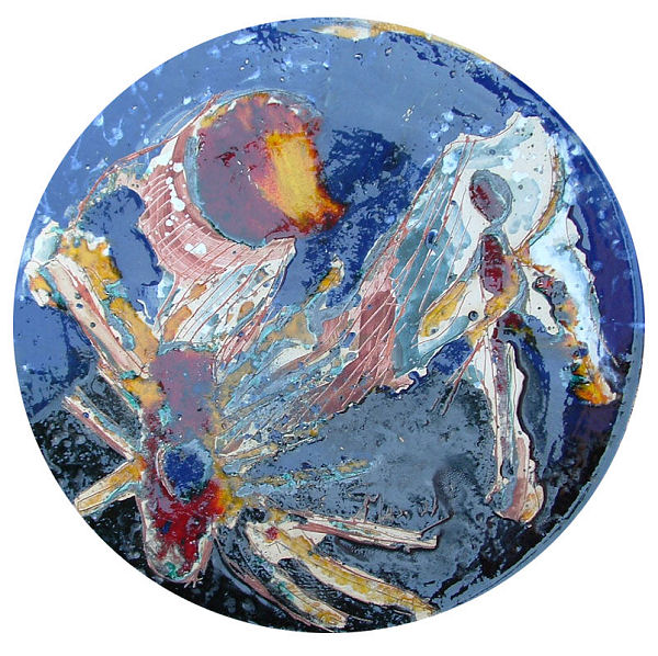 Il sogno nella vigna — 2011 — piatto in ceramica smaltata, diametro cm 60