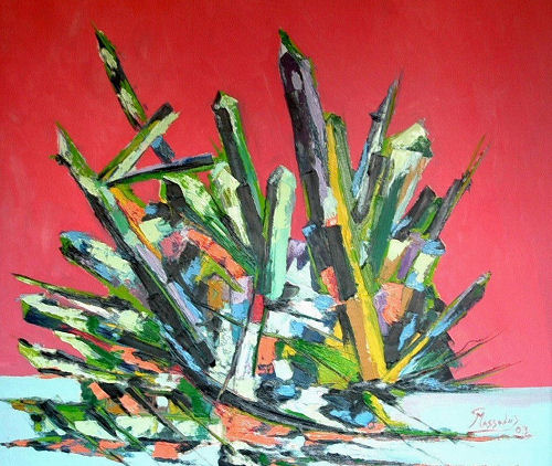 Crisoprasio — Olio su tela, cm 100 × 100